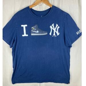 Nike Jordan 1 Derek Jeter NY Yankees Shirt Men’s sz XL RE2PECT MLB Faded Tee